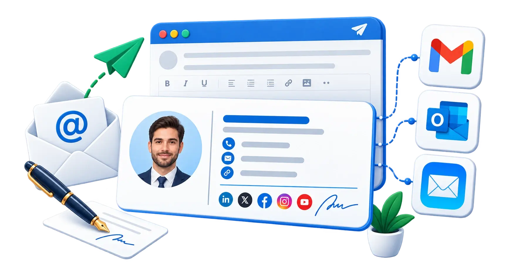 How to Create a Professional Email Signature for Gmail, Outlook and Apple Mail
